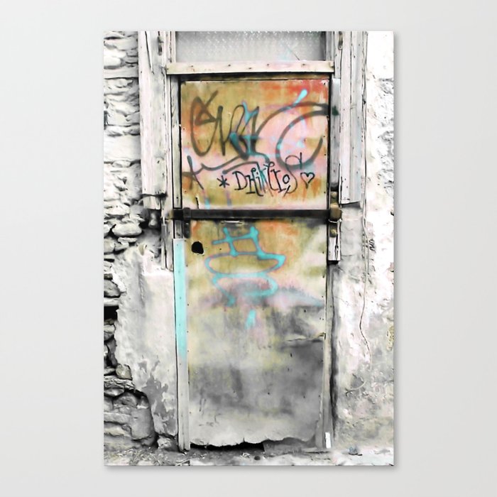 One Door at Plaka-Athens Canvas Print