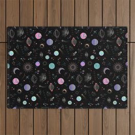 Intergalactic Pastel Holographic Celestial Outdoor Rug