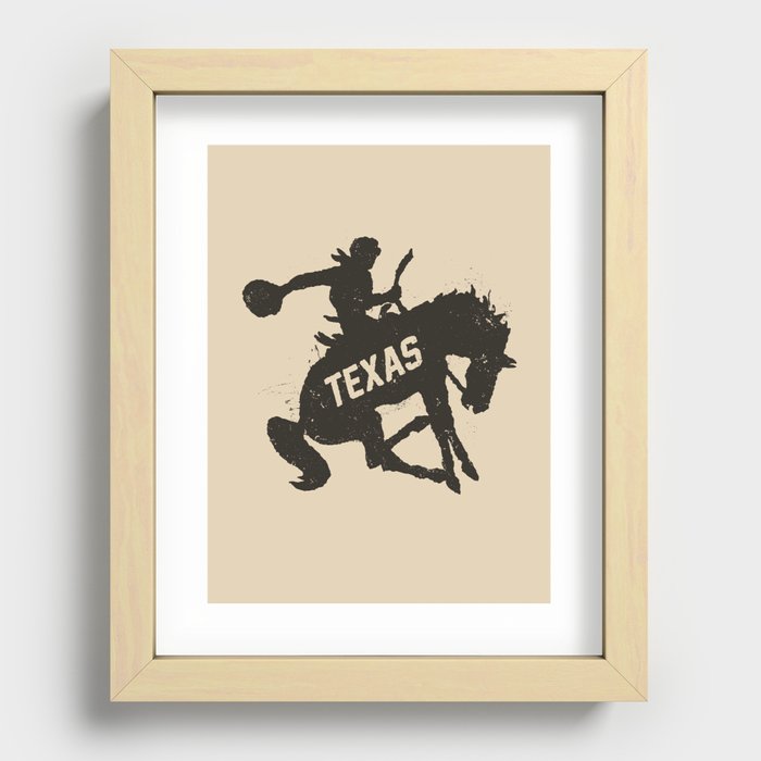Texas Cowboy Recessed Framed Print