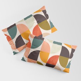 bauhaus mid century geometric shapes 9 Pillow Sham