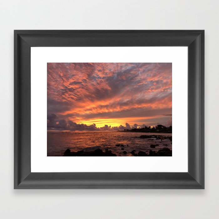 Poipu Sunset 1 Framed Art Print
