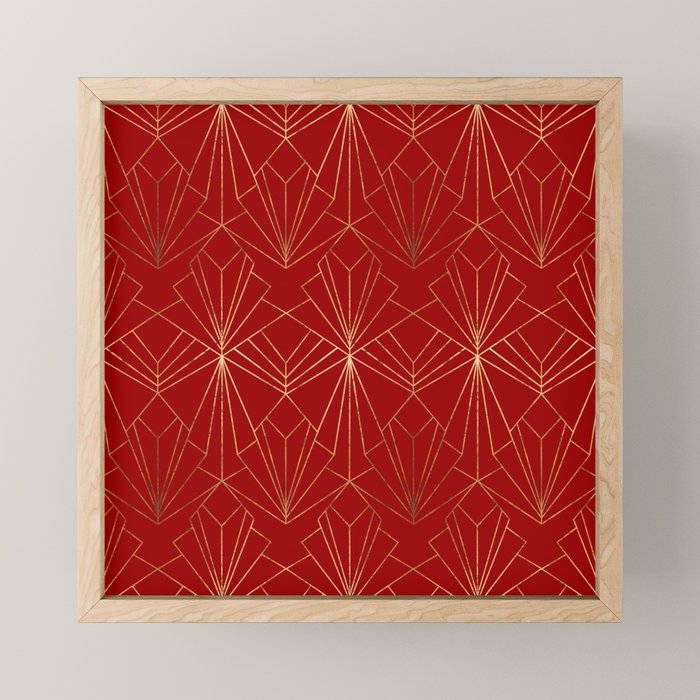 red art deco wallpaper