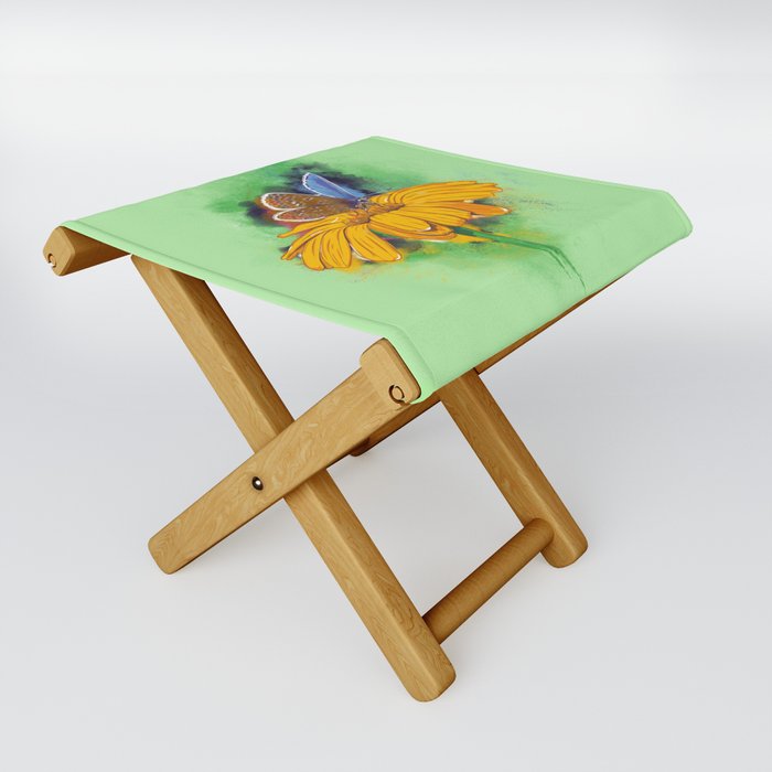 Magical butterfly of many colours Folding Stool