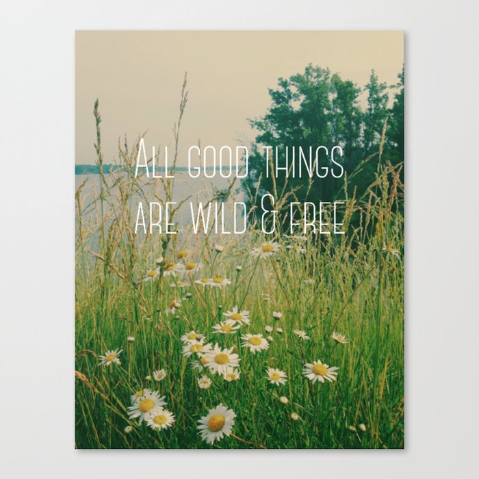 All Good Things Are Wild and Free Canvas Print