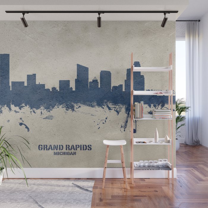 Grand Rapids Michigan Skyline Wall Mural