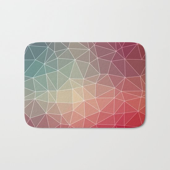 Abstract Geometric Triangulated Design Bath Mat