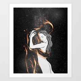 I'm burning into you. Art Print
