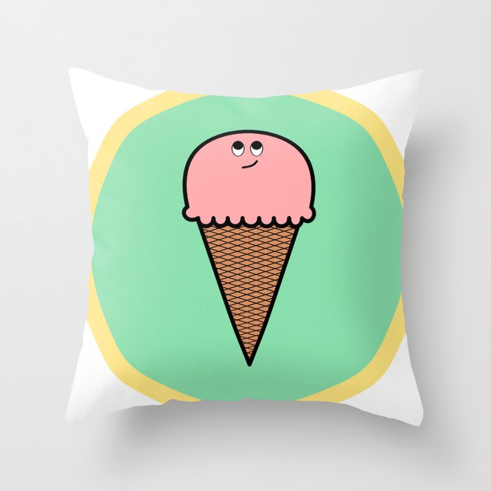 Ice cream (cone) Throw Pillow