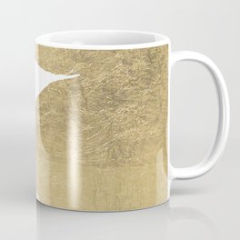 Modern Elegant Abstract Gold White Contemporary Art Coffee Mug
