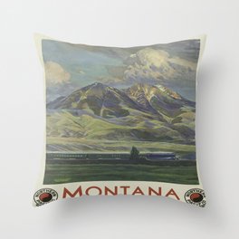 Vintage poster - Montana Throw Pillow