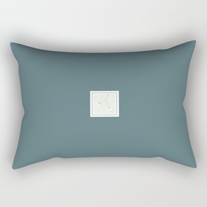 flower in blue Rectangular Pillow