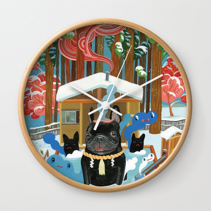 "French Onsen" Wall Clock