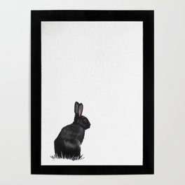Complementary opposites - Black bunny Poster