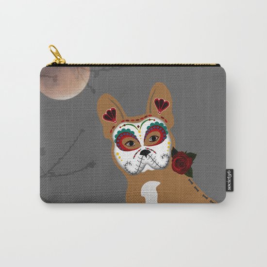 Frenchie Sugar Cream Carry-All Pouch