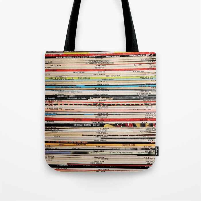 Blue Note Jazz Vinyl Records Tote Bag by NMTDOT