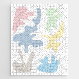 8  Abstract Shapes Pastel Background 220729 Valourine Design Jigsaw Puzzle