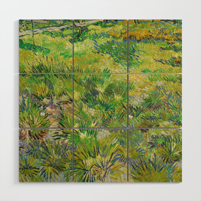 Vincent van Gogh "Long Grass with Butterflies" Wood Wall Art