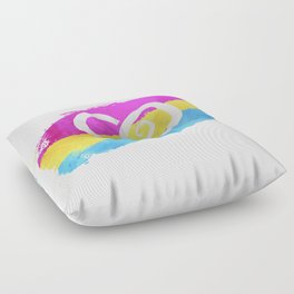 Pan heart - LGBTQ pride flag Floor Pillow