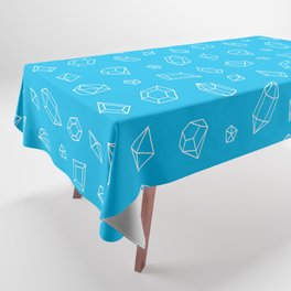 Turquoise and White Gems Pattern Tablecloth