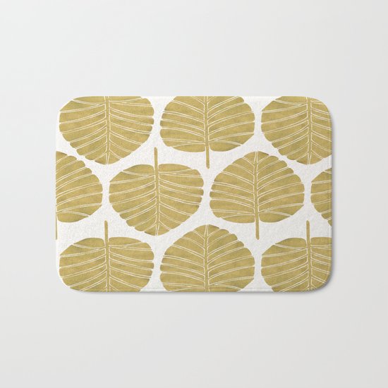 Elephant Ear Alocasia – Gold Palette Bath Mat