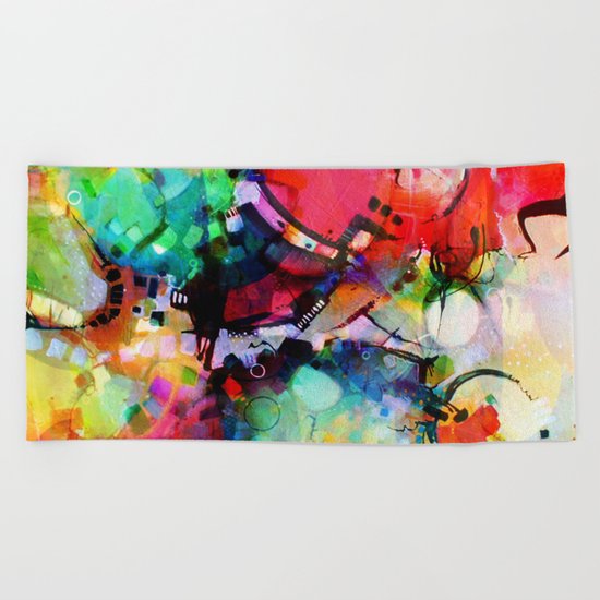 Color Cacophony Beach Towel