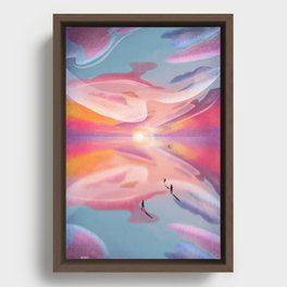 Sunset feel, Uyuni Salar  Framed Canvas