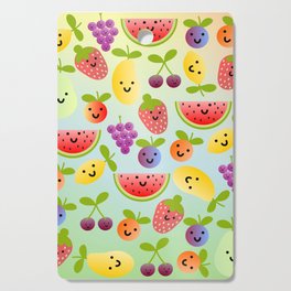 Colourful Kawaii Summer Fruit Cutting Board
