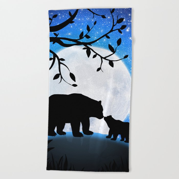 Moon And Bears Beach Towel By Badenglishcat Society6