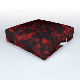 A gloomy cluster of red bodies on a dark background. Outdoor Floor Cushion