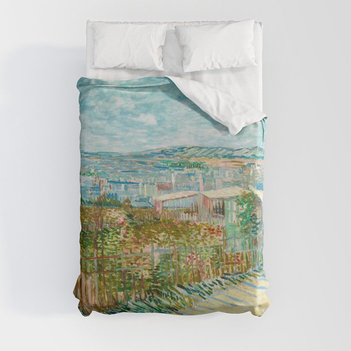 Montmartre, Behind the Moulin de la Galette, Paris, July 1887 by Vincent van Gogh Duvet Cover