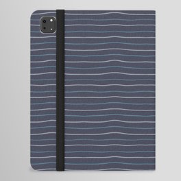 Shades of Blue Waves Pattern iPad Folio Case