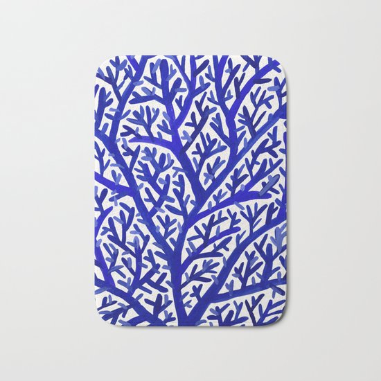 Fan Coral – Navy Bath Mat