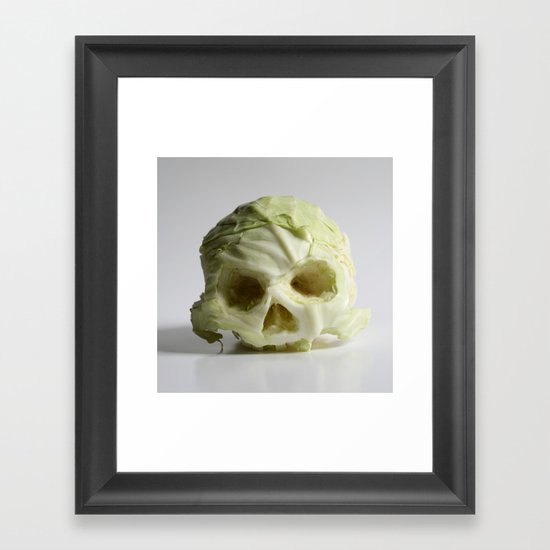 360. Skull of Cabbage Framed Art Print