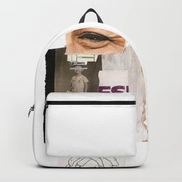 Moralism x Prudence 2 Backpack | Minimal, Collage, Eye, Fight, Typography, Child, Kids, Paper, Type 