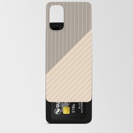 Elegant Pinstripes and Triangles Beige Gray Grey Android Card Case
