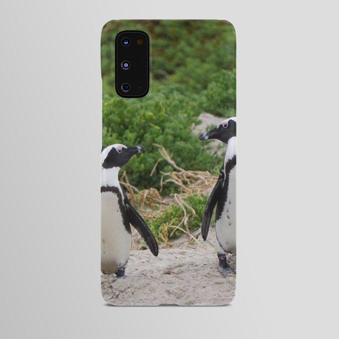 South Africa Photography - Two Small Penguins At The Beach Android Case