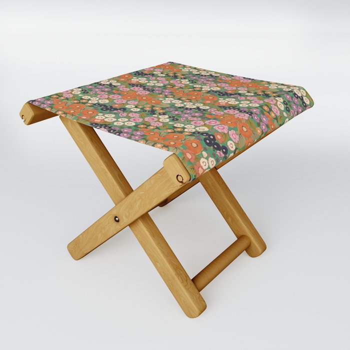 Hollyhock Boho Garden Rainbow Folding Stool