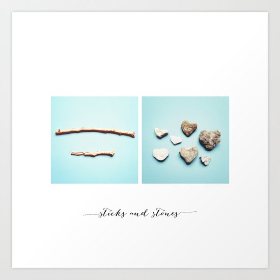 sticks and stones Art Print