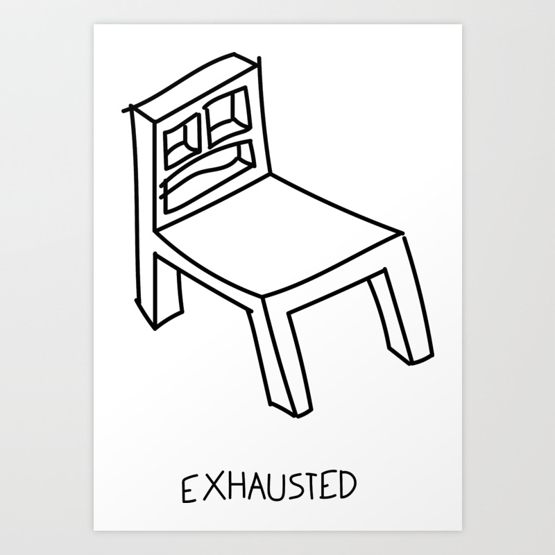 photo Bar Stool Perspective Drawing bad perspective chair art print