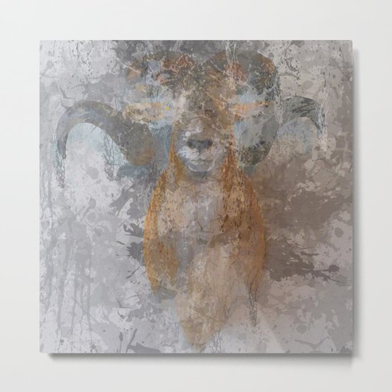 Oil paint buf Metal Print