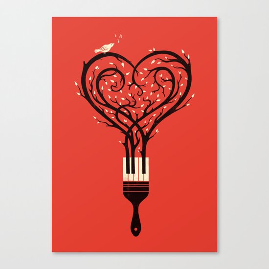 Paint Your Love Song Canvas Print