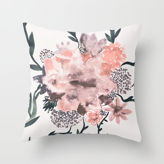 Summer Flowers Throw Pillow