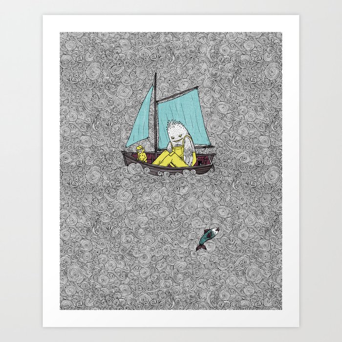 Old Man and the Sea Art Print