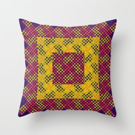 Dot Swatch Equivocated on Purple Throw Pillow