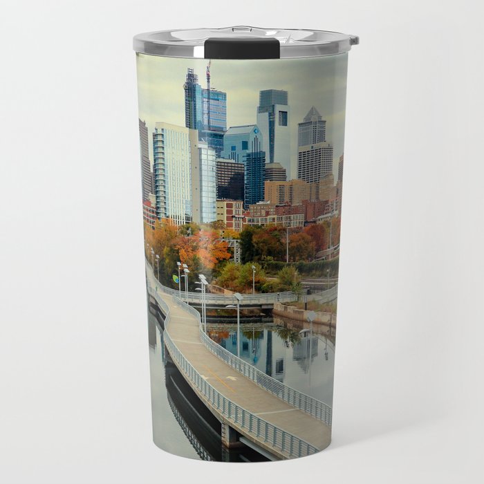 Philadelphia Fall Skyline Travel Mug