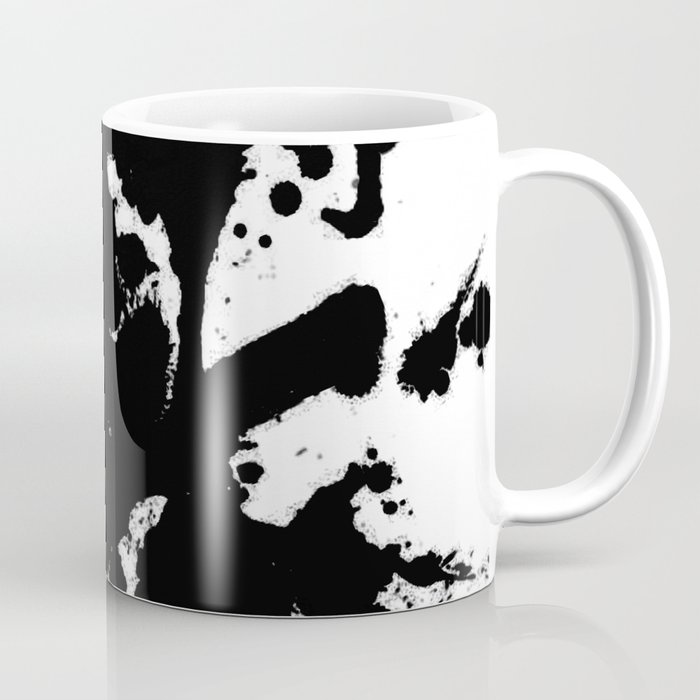 Black And White Splat Abstract Black Paint Splatter Painting Coffee Mug By Printpix Society6