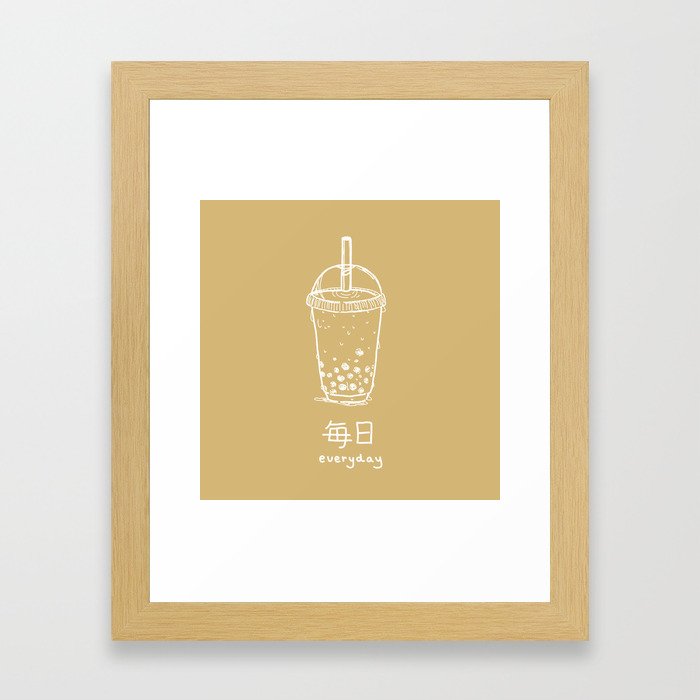 Bubble Tea/ Boba (mainichi) Framed Art Print