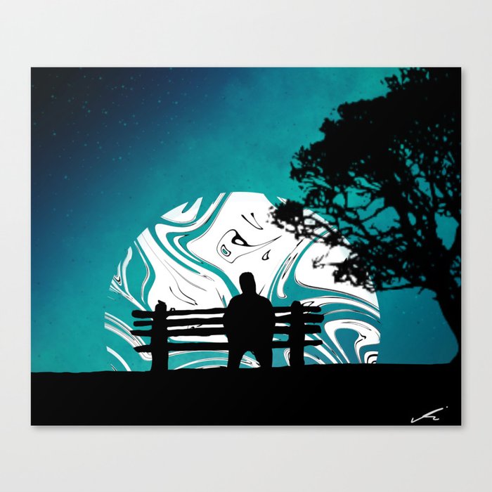 Moon Man Canvas Print