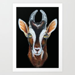 Nanny Goat portrait Art Print