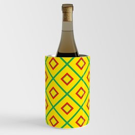 Yellow Square Pattern Wine Chiller
